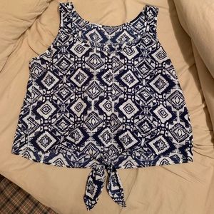 🔹🔷🔹 Blue and white printed tank 🔹🔷🔹